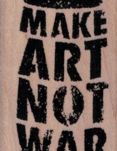 Banksy Make Art Not War 1 1/4 x 1 1/2-0