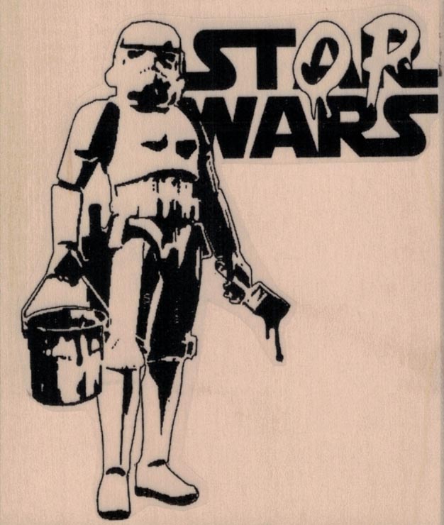 Banksy Storm Trooper Stop Wars 3 1/4 x 3 3/4