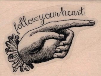 Follow Your Heart by Cat Kerr 1 1/2 x 1 3/4