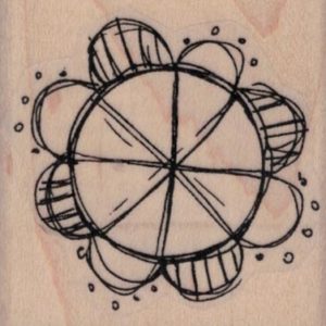 Striped Pattern Circle by Tera Callihan 2 x 2-0