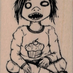 Creepy Cupcake Girl by Tera Callihan 2 1/4 x 3-0