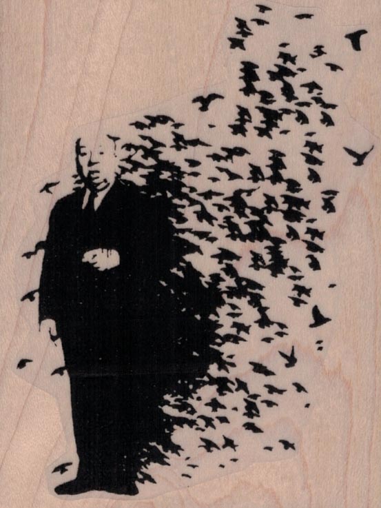 Banksy Alfred Hitchcock Birds 3 x 3 3/4