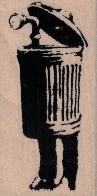 Banksy Trash Can Periscope Guy 1 3/4 x 3 1/4