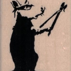 Banksy Bolt Cutter Rat Thief 2 1/4 x 2 1/2-0