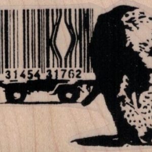 Banksy Tiger Escape Barcode Bars 1 1/2 x 1 3/4-0