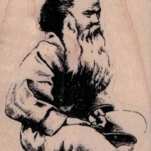 Bearded Man Cross Legged 2 x 2 1/2-0