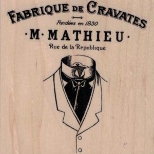 Fabrique De Cravates Ad by Cat Kerr 3 1/4 x 3 1/4-0