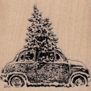 Christmas Tree In Car 3 1/4 x 3-0