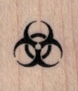 Biohazard Symbol 3/4 x 3/4