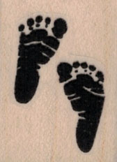 Bare Footprint Silhouette 1 x 1 1/4