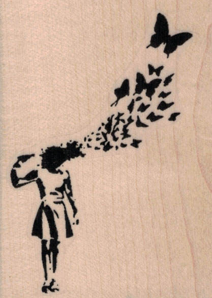 Banksy Butterfly Shooter 2 1/4 x 3
