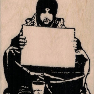 Banksy Sign Beggar 2 1/2 x 3-0