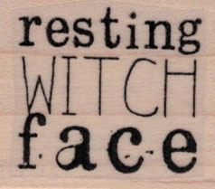 Resting Witch Face 1 1/4 x 1 1/4