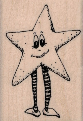 Whimsical Star With Legs 1 ¾ x 2 ½