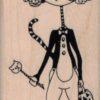 Whimsical Tuxedo Cat Trick Or Treater 2 x 3 ¾-0