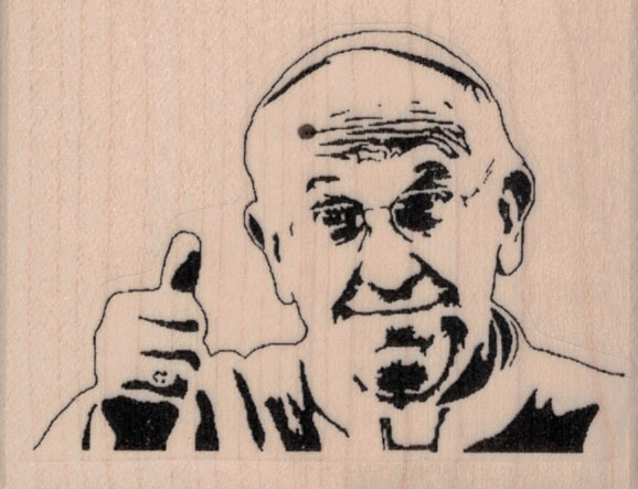 Pope Francis Thumbs Up 3 x 2 1/4