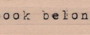 This Book Belongs To: 3/4 x 3 1/2-0
