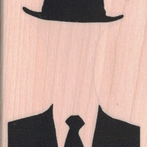 Place Face Here/ Businessman Silhouette 2 1/4 x 3 1/4-0