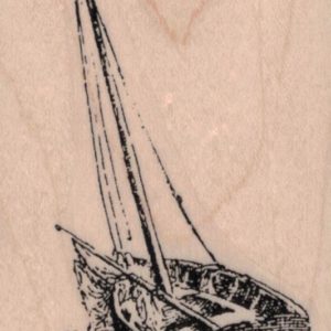 Wooden Sailboat 2 x 3 3/4-0