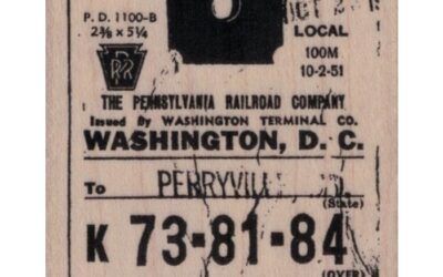 Pennsylvania Railroad Baggage Tag 2 x 2 1/2