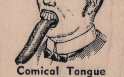 Comical Tongue And Teeth 2 x 3