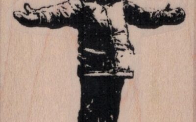 Banksy Boy Catching Snowflakes 2 x 2 1/4