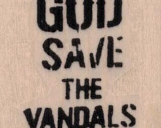 Banksy God Save The Vandals 1 1/4 x 1 1/4